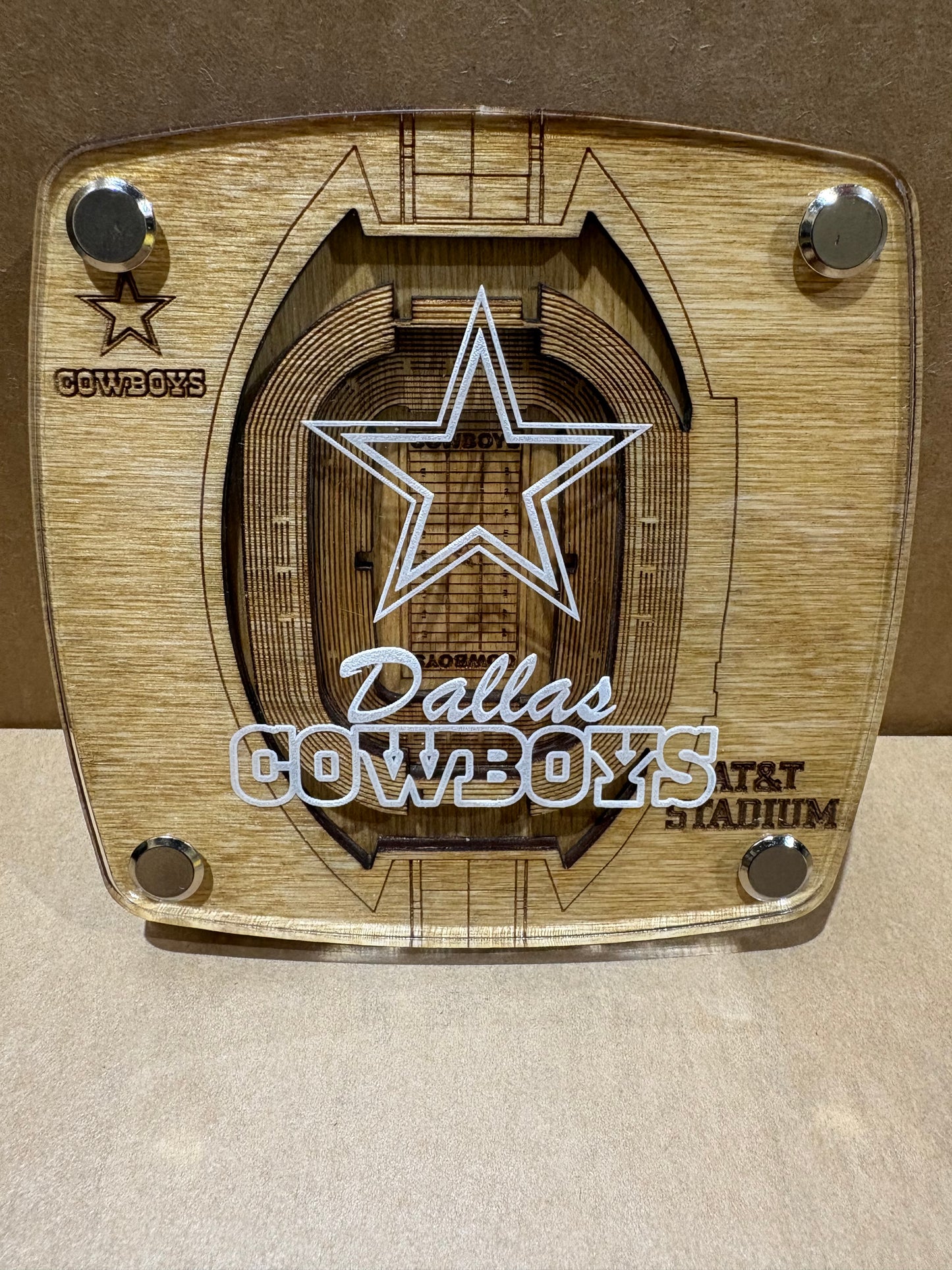 3D Wooden & Acrylic NFL Stadium Coasters