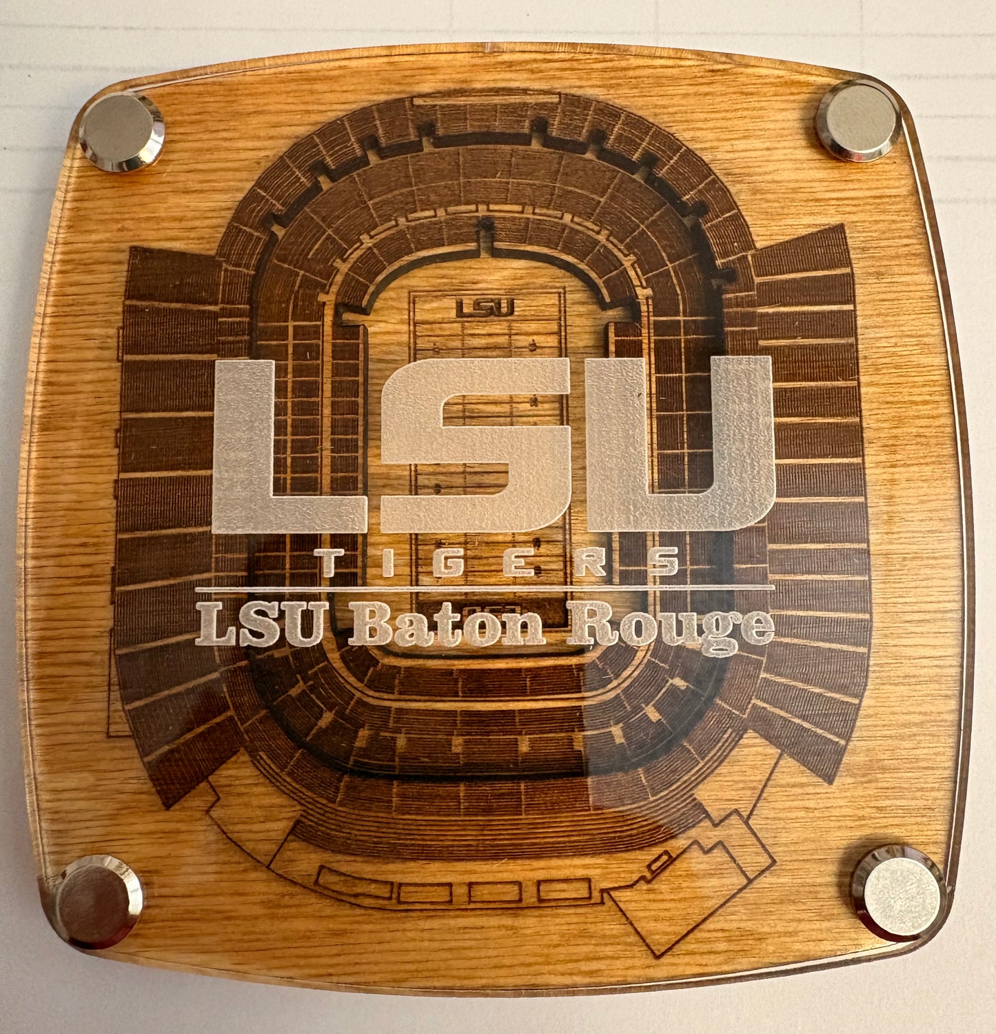3D Wooden & Acrylic College Stadium Coasters