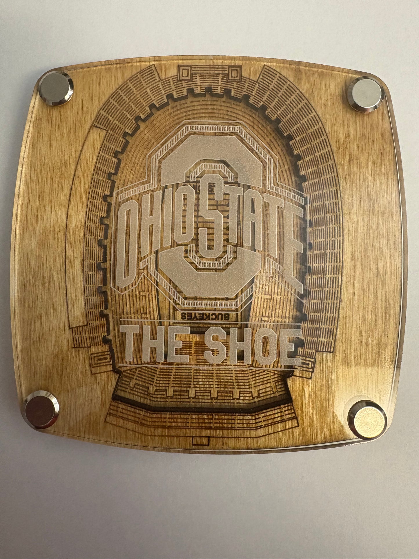 3D Wooden & Acrylic College Stadium Coasters