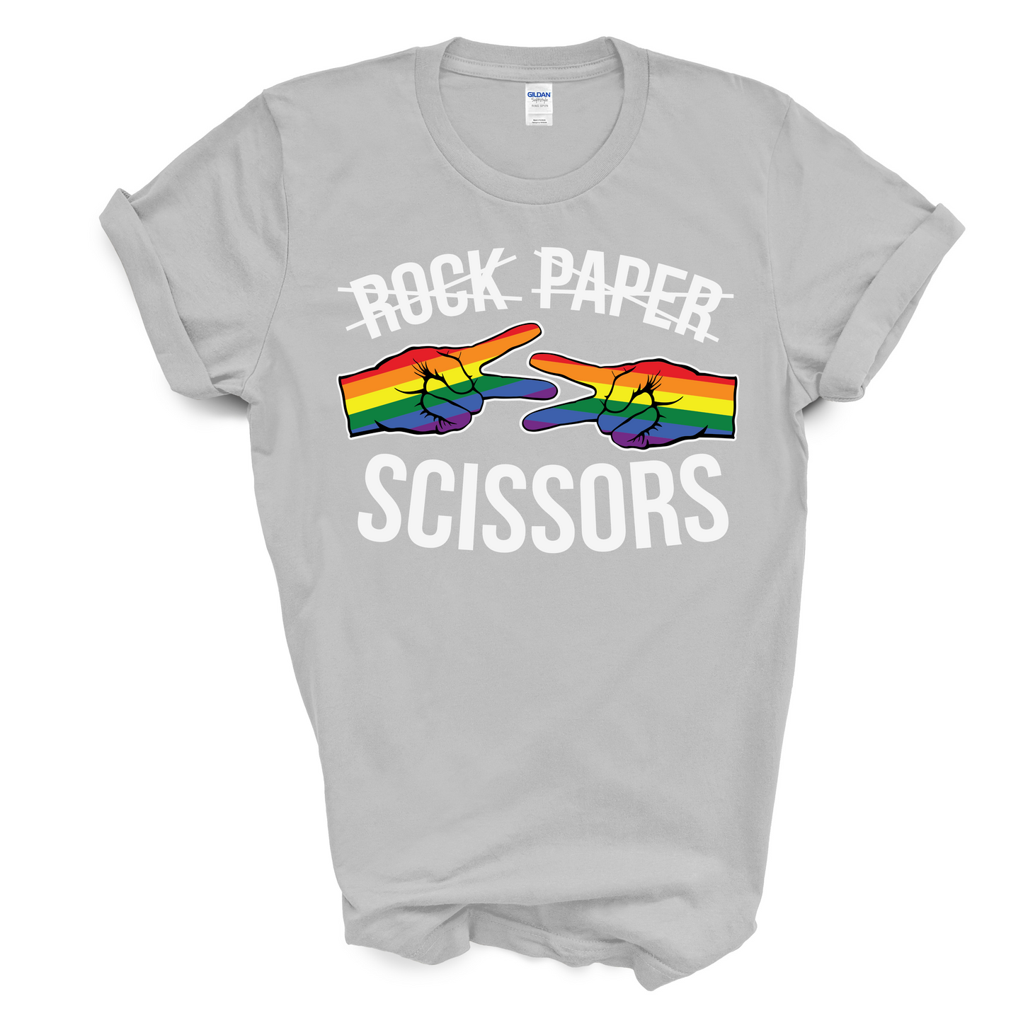 Pride LGBTQIA+ Rock Paper Scissors T-Shirt