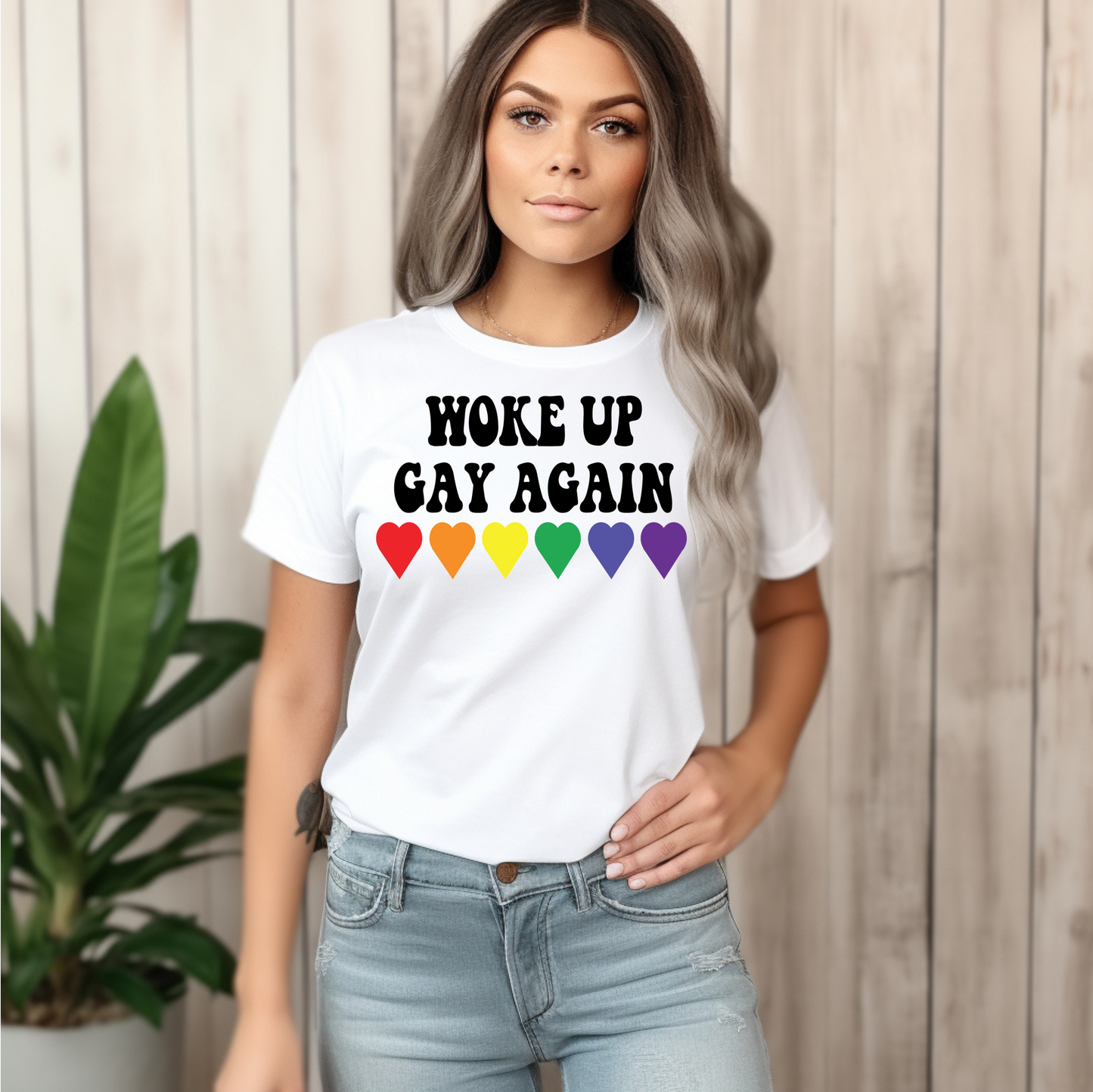 Pride LGBTQIA+ Woke Up Gay Again T-Shirt