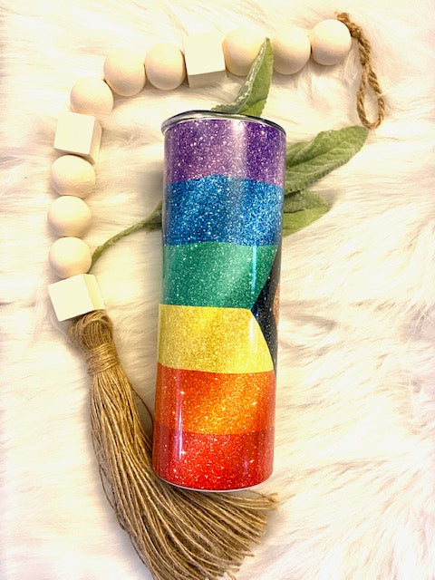 Pride Progress Flag LGBTQIA+ Tumbler