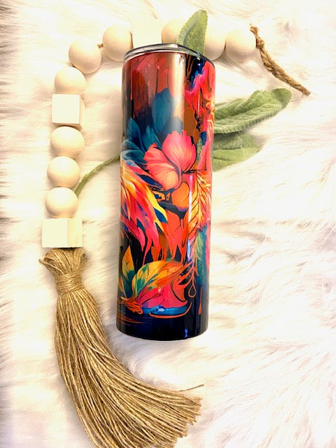 Bright Colored Flamingo Tumbler