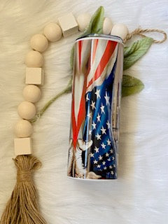 Tractor Trailer Flag Tumbler