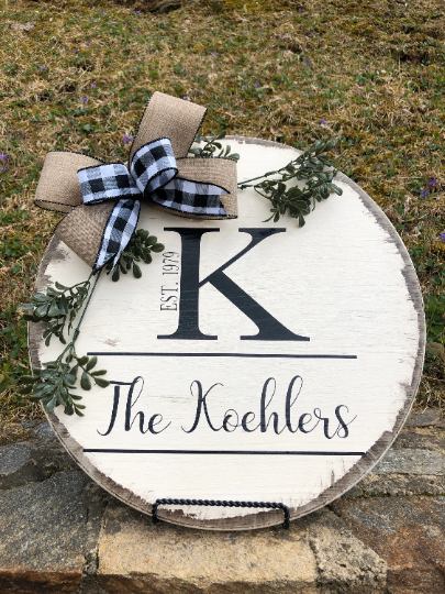 Farmhouse Personalized Last Name Sign