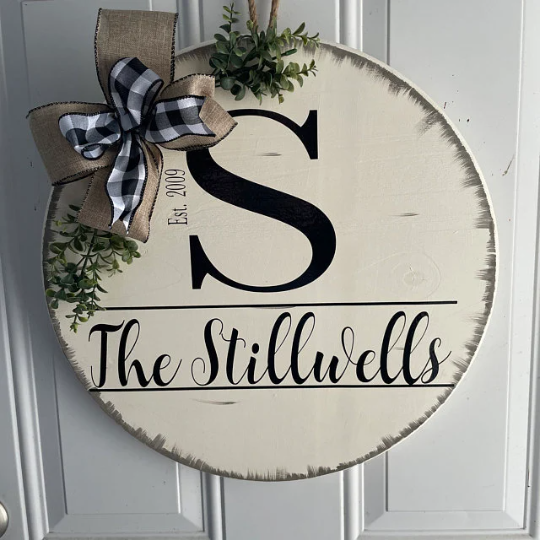 Farmhouse Personalized Last Name Sign