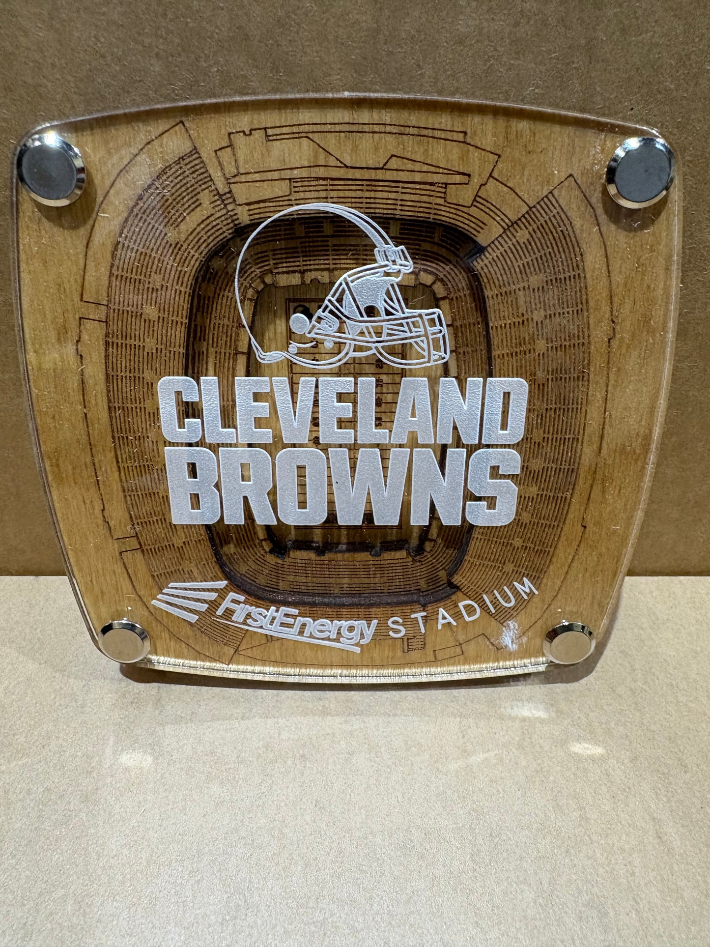 3D Wooden & Acrylic NFL Stadium Coasters