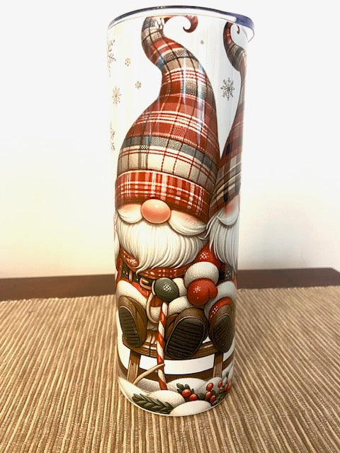 Christmas Gnomes Sled Tumbler