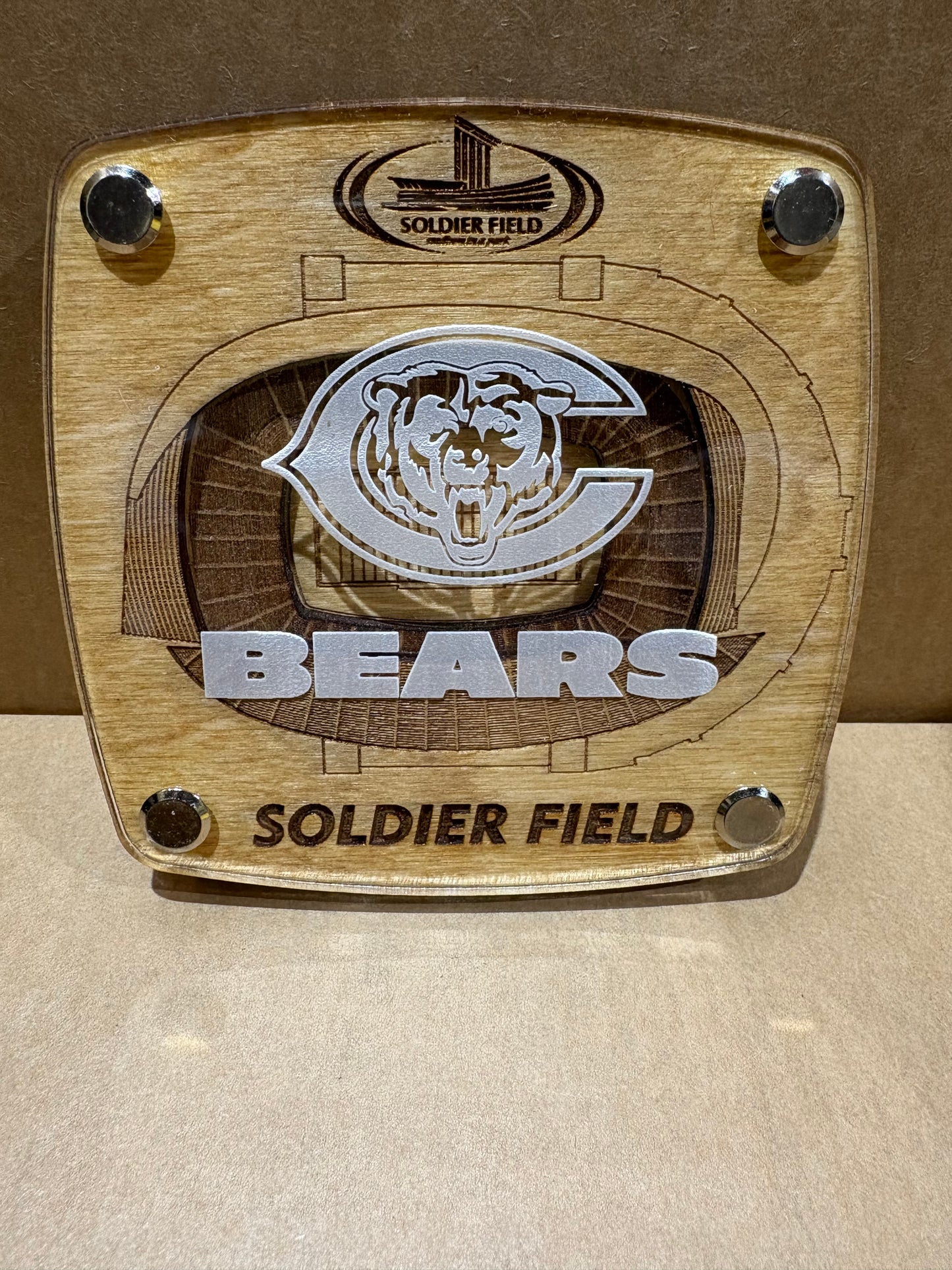 3D Wooden & Acrylic NFL Stadium Coasters