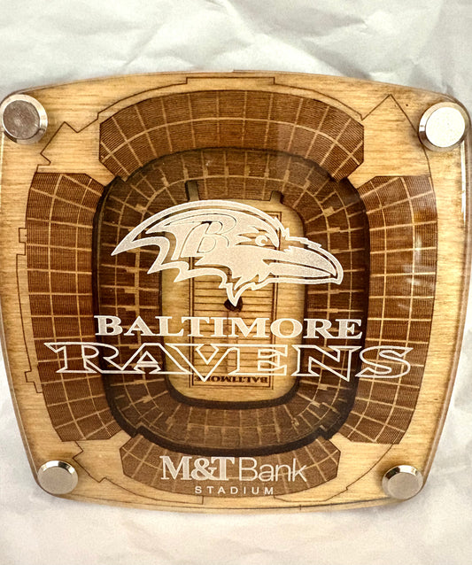 3D Wooden & Acrylic NFL Stadium Coasters (1 of 2)