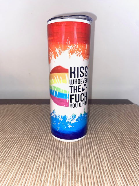 Pride Kiss Whoever The F*ck You Want Lips LGBTQIA+ Tumbler