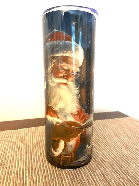 Santa Claus Vintage Book Tumbler