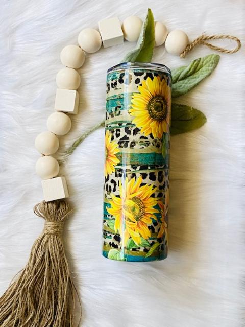 Sunflower Cheetah Tumbler