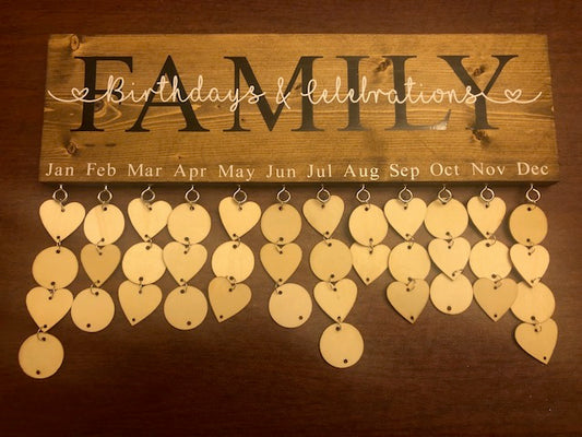 Family Birthday & Celebration Calendar