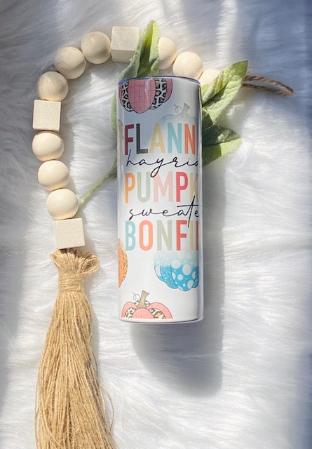 Flannels, Pumpkins & Bonfires Tumbler