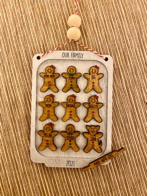 Personalized Family Gingerbread Ornament