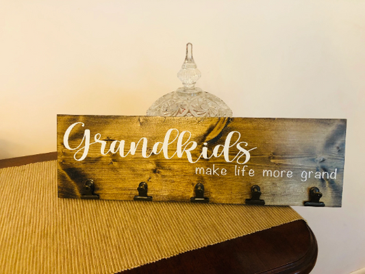 Grandkids Make Life More Grand Wooden Sign