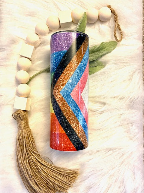 Pride Progress Flag LGBTQIA+ Tumbler