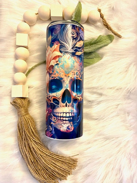 Sugar Skull Floral Tumbler