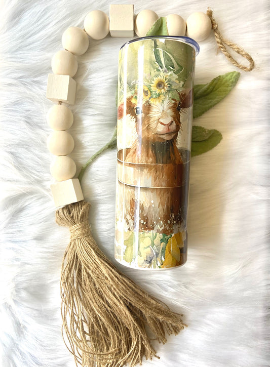 Lamb with Sunflowers Tumbler