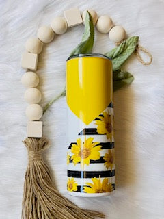 Daisy Striped Tumbler