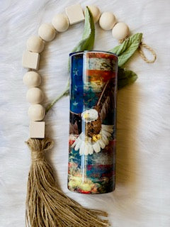 Eagle Flying Flag Tumbler