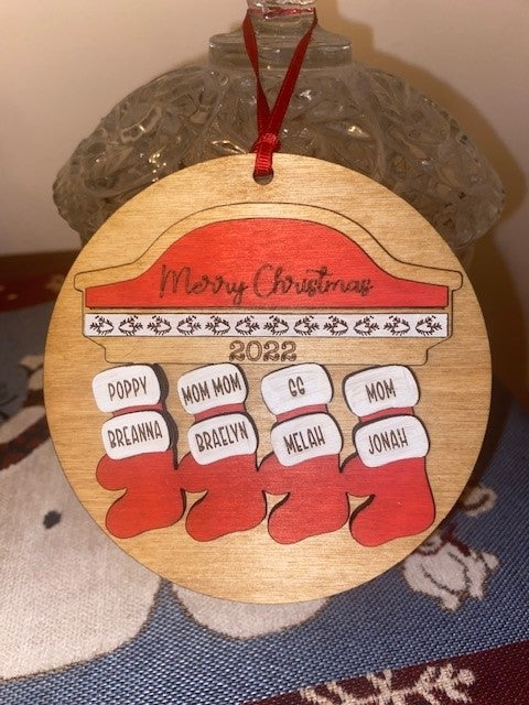 Personalized Family Stocking Ornament